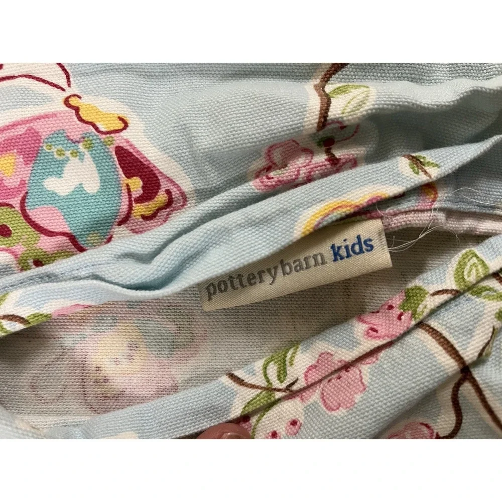 Pottery Barn Kids Leela Standard Sham Sky Blue Floral Butterfly Cotton ONE Flaws